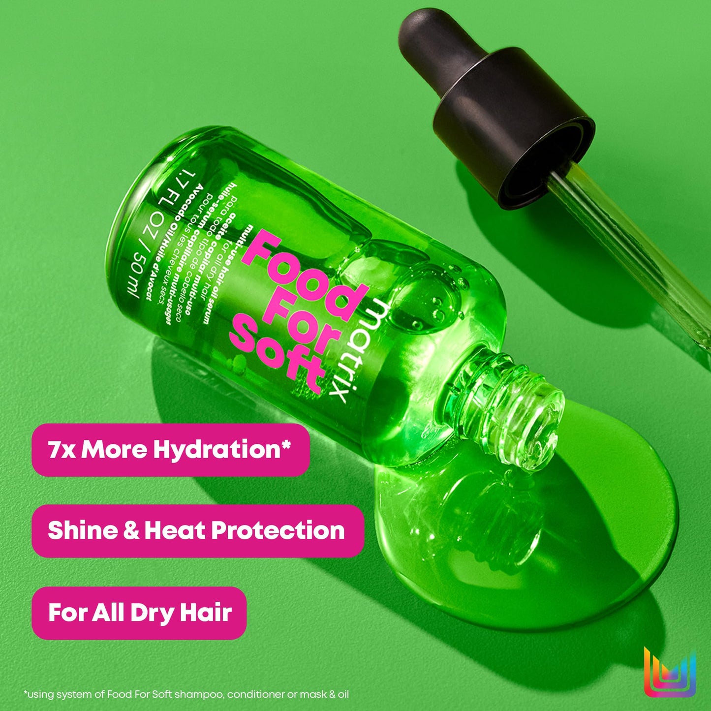 Matrix Multi-Use Hair Oil Serum for All Dry Hair, Hydrating Leave-In Treatment With Avocado Oil, Food for Soft, 50 ml 🍁 All In One Marketplace Canada