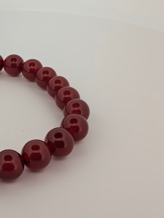 Carnelian Bracelet – 8mm Polished Beads