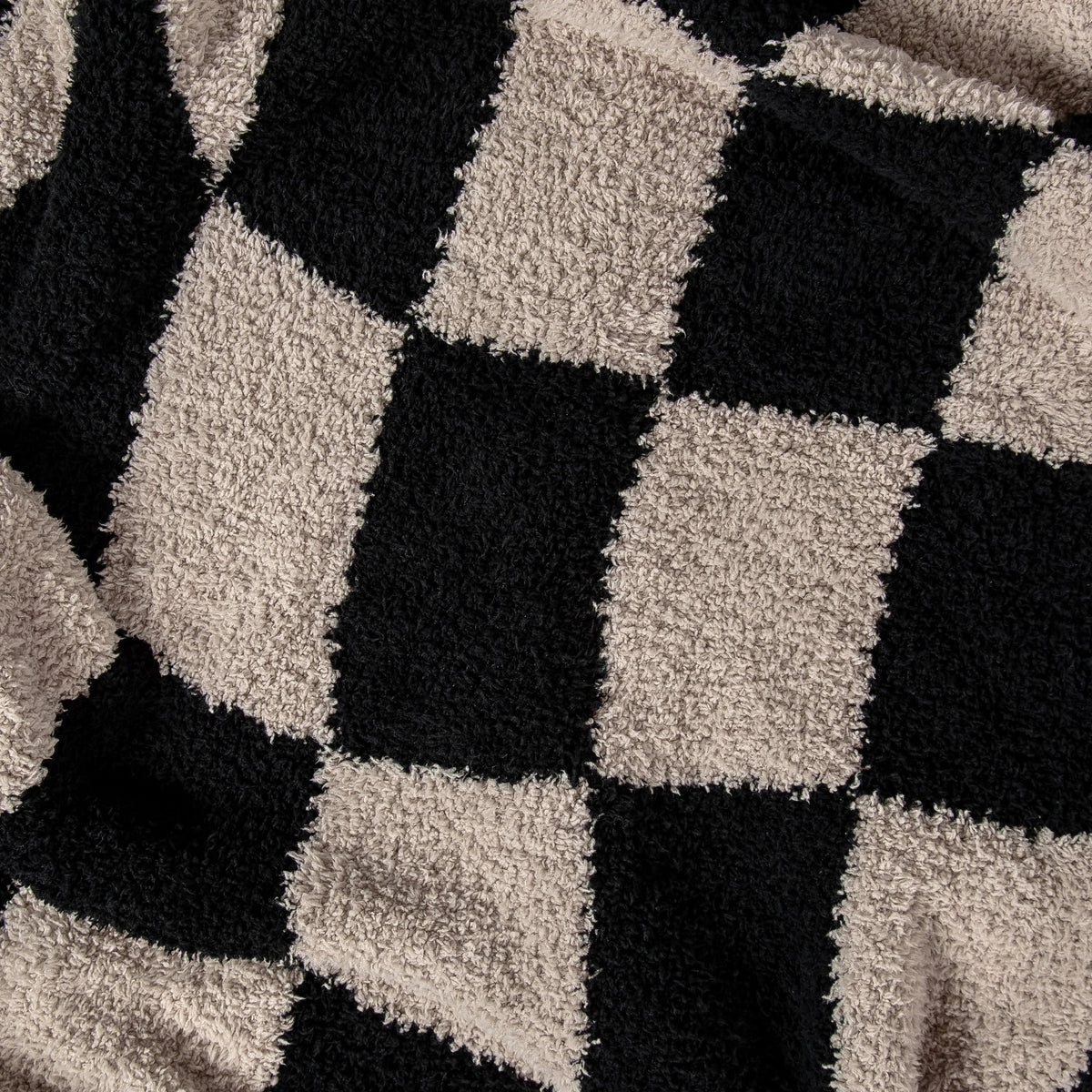 Tap Shoe & Rainy Day Wavy Checker Print Extended Throw