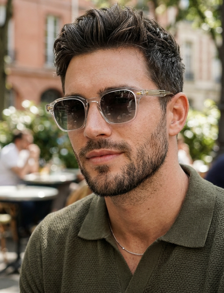 Boléro Ryan — Retro Square Keyhole Sunglasses
