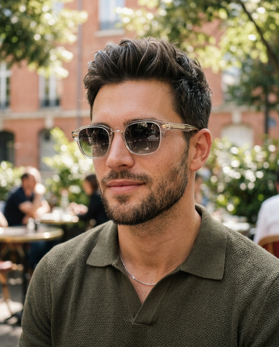 Boléro Ryan — Retro Square Keyhole Sunglasses