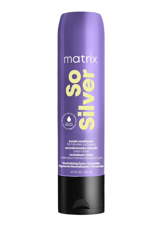 Matrix So Silver Purple Conditioner, Neutralizes Yellow Tones, For Blonde, Grey, and Platinum Hair, Color Depositing and Pigmented Conditioner For Color Treated Hair, Salon, Vegan 🍁 All In One Marketplace Canada