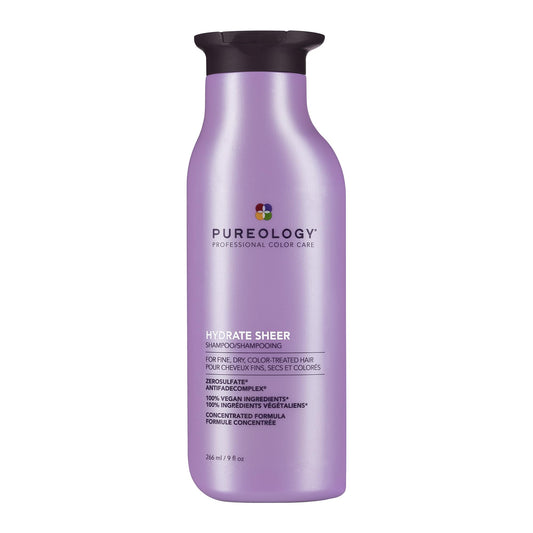 Pureology Hydrate Sheer Shampoo, Lightweight Color-Safe Hydration for Fine Dry Hair, Jojoba & Green Tea, Vegan, Sulfate-Free 🍁 All In One Marketplace Canada