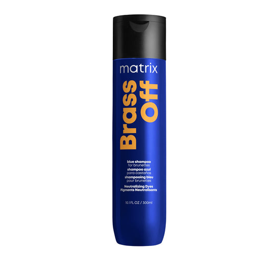Matrix Brass Off Blue Shampoo, Neutralizes Brassy Orange Undertones, Tones Brunette, Brown & Dark Blonde Hair, Color Depositing, Pigmented Salon Formula, Vegan, Packaging May Vary 🍁 All In One Marketplace Canada