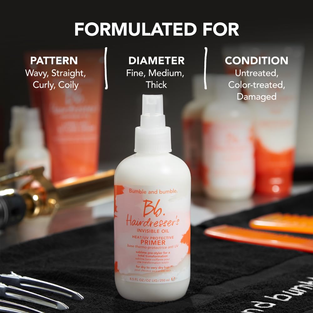 Bumble and bumble. Hairdresser's Invisible Oil Heat/UV Protection Leave-In Conditioner Hair Primer | Hydrating, Anti Frizz, Color Safe | Straight, Coily | With Argan Oil + Coconut Oil, 125 ml 🍁 All In One Marketplace Canada