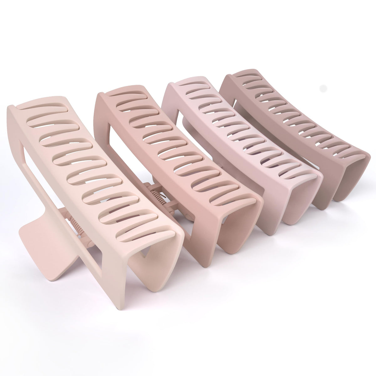 FRAMAR Hair Claw Clips for Thick Hair – Large Claw Clip for Thick Hair, Hair Clips for Girls, Large Hair Clips for Thick Hair, Big Hair Clips for Women, Pince a Cheveux, Pink Hair Clip – 4 Pack (Blush - Rectangle) 🍁 All In One Marketplace Canada