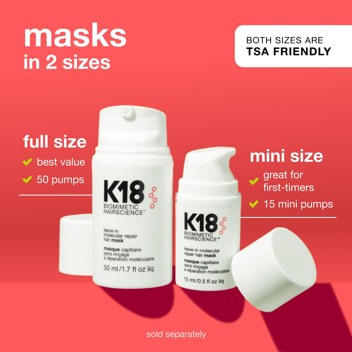 K18 Leave-In Molecular Repair Hair Mask, Patented, Lasting Repair For Dry, Frizzy, Damaged Hair, Reverse Damage In 4 Minutes From Bleach, Color, Chemical Services + Heat 🍁 All In One Marketplace Canada
