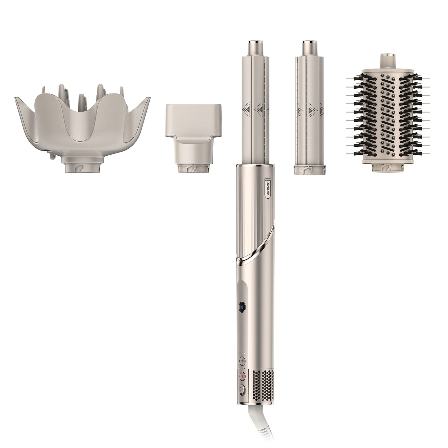 Shark FlexStyle Air Styling & Drying System, Powerful Hair Blow Dryer Multi-Styler Auto-Wrap Curlers, Curl-Defining Diffuser, Oval Brush & Concentrator Attachment, HD435C (Canadian Version), Stone 🍁 All In One Marketplace Canada