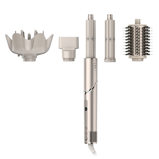 Shark FlexStyle Air Styling & Drying System, Powerful Hair Blow Dryer Multi-Styler Auto-Wrap Curlers, Curl-Defining Diffuser, Oval Brush & Concentrator Attachment, HD435C (Canadian Version), Stone 🍁 All In One Marketplace Canada