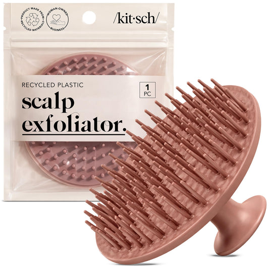 Kitsch Hair Scalp Massager Hair Growth, Shampoo Brush - Scalp Scrubber & Hair Massager for All Hair Types | Hair Brush for Hair Growth | Scalp Brush & Scalp Exfoliator (Terracotta) 🍁 All In One Marketplace Canada