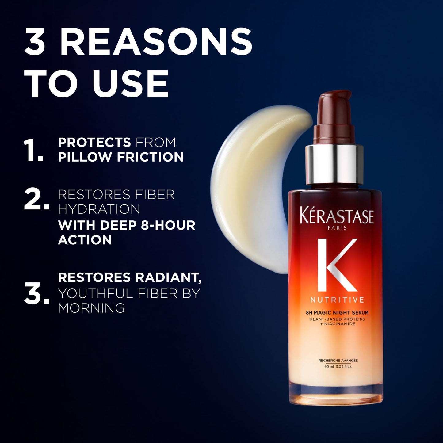 Kérastase Nutritive 8H Magic Night Serum, Iconic Overnight Nourishing Hair Serum for Dry Hair, Provides Deep Hydration and Softer Hair 🍁 All In One Marketplace Canada