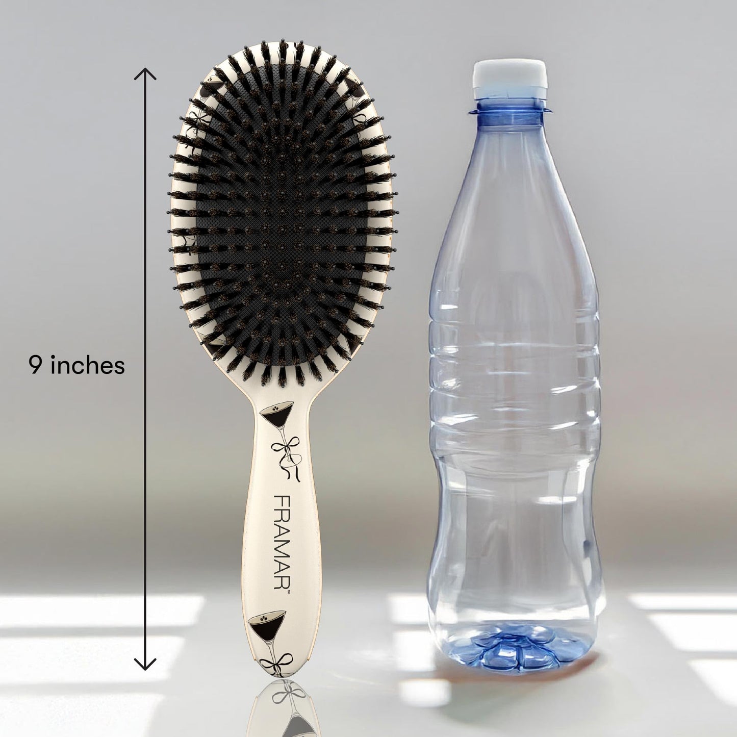 FRAMAR Boar Bristle Hair Brush – Slick Back Hair Brush For Women, Boar Bristle Brush, Slick Back Brush, Hairbrush Women, Brosse a Cheveux, Boar Brush For Volume and Shine – Espresso Martini 🍁 All In One Marketplace Canada