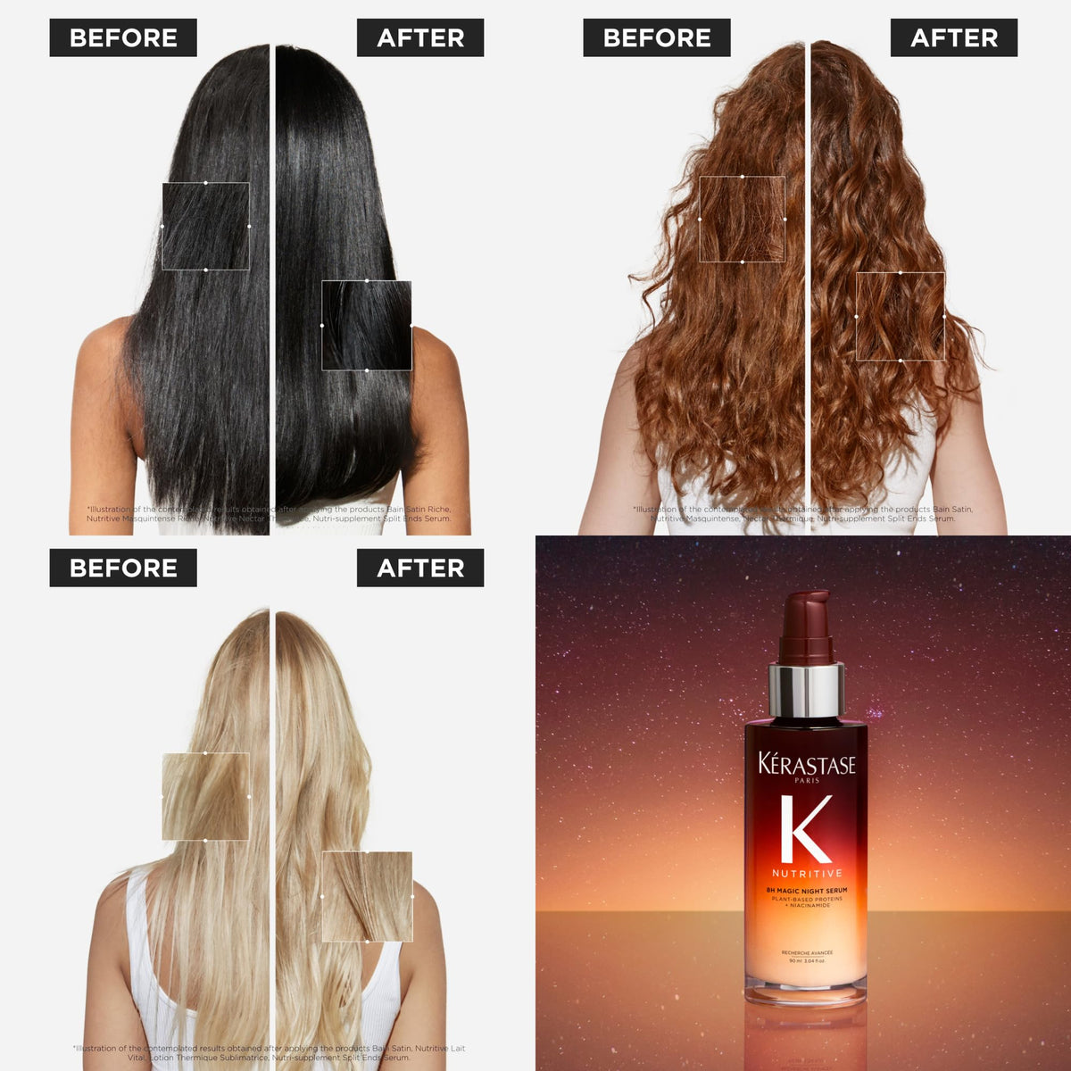 Kérastase Nutritive 8H Magic Night Serum, Iconic Overnight Nourishing Hair Serum for Dry Hair, Provides Deep Hydration and Softer Hair 🍁 All In One Marketplace Canada