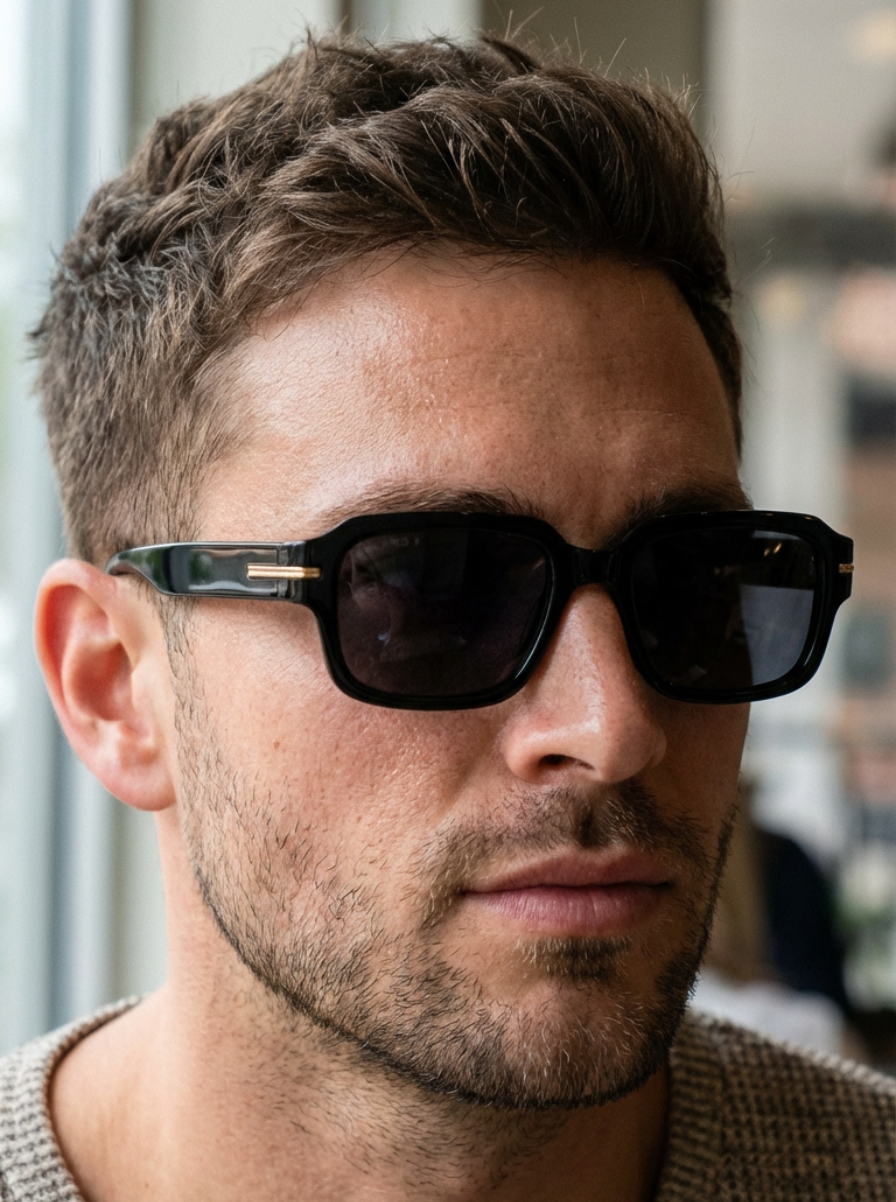 Boléro Rhea — Retro Rectangle Sunglasses