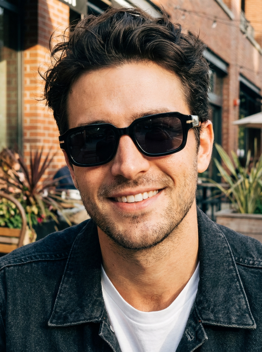 Boléro Rhea — Retro Rectangle Sunglasses