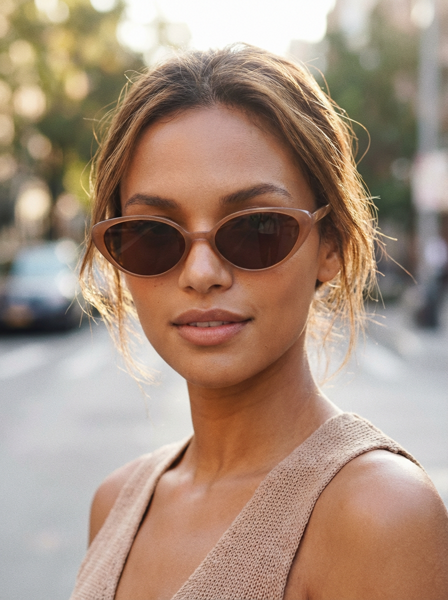 Boléro Cruz — Retro Slim Cat-Eye Sunglasses
