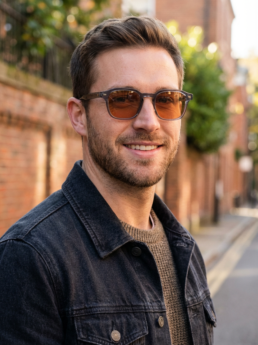 Boléro Ryan — Retro Square Keyhole Sunglasses