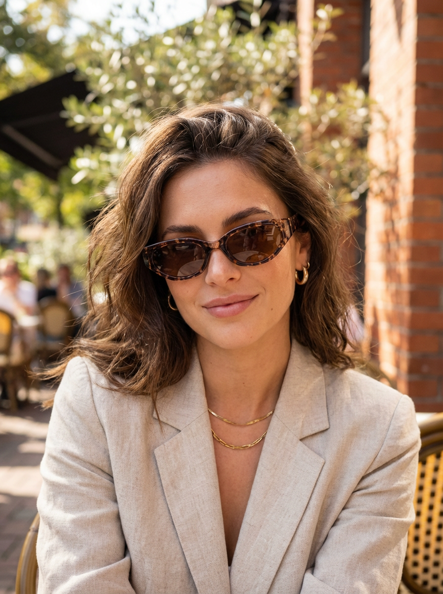 Boléro Elara — Retro Cat-Eye Sunglasses