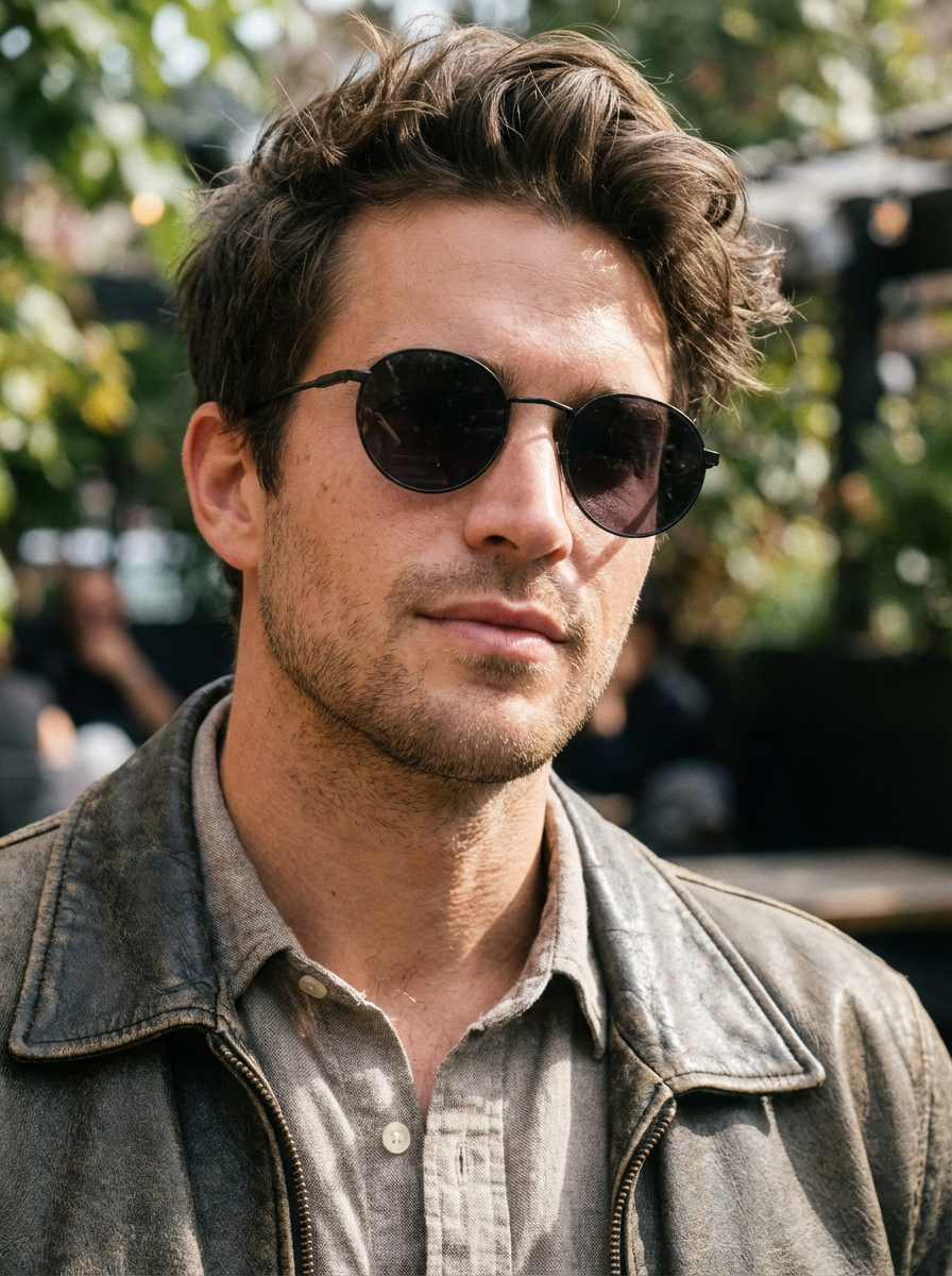 Boléro Sage — Round Metal Sunglasses