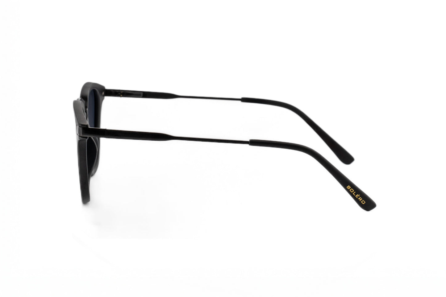 Boléro Maven — Matte Black Square Keyhole Sunglasses