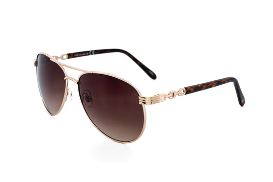 Boléro Riviera — Women's Gold Aviator Sunglasses