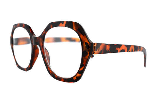 Boléro Saffron — Oversized Geometric Reading Glasses