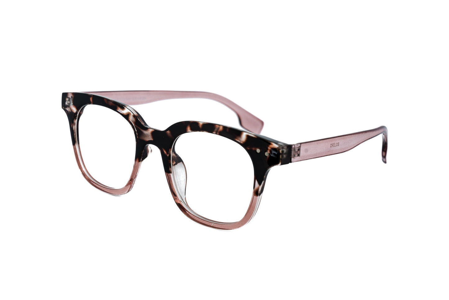Boléro Wexley — Pink Tortoise Oversized Reading Glasses