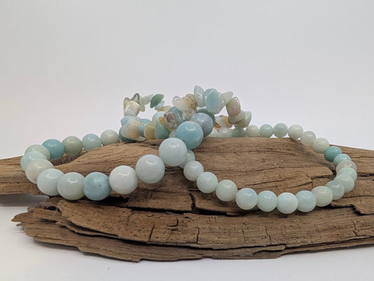 Caribbean Calcite Bracelet – Chip, 6mm & 8mm Beads