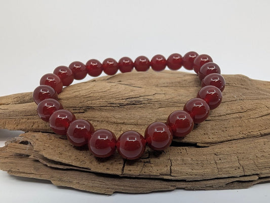 Carnelian Bracelet – 8mm Polished Beads