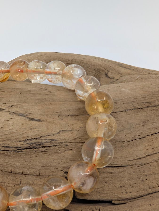 Citrine Bracelet – 8mm Polished Beads