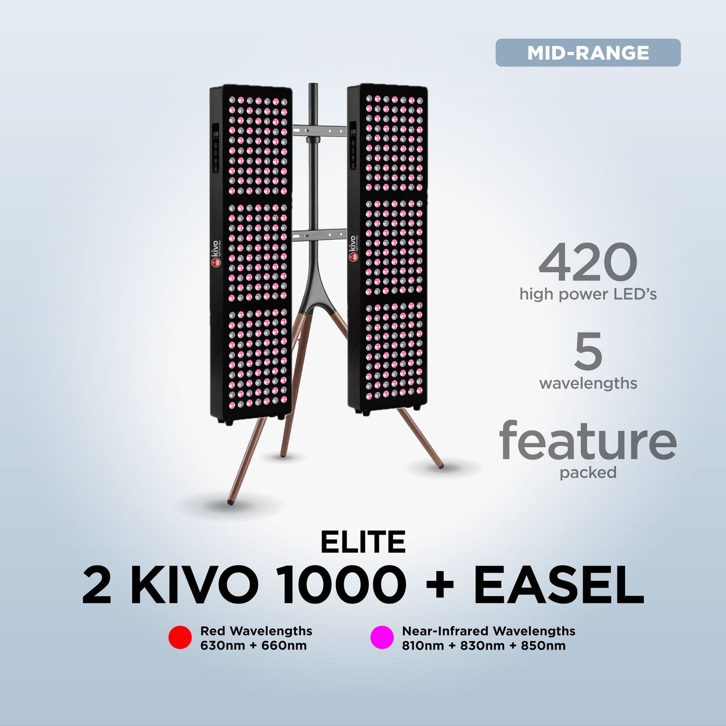 Kivo Elite 1000 Bundle: 2 x Elite 1000 & Easel Stand