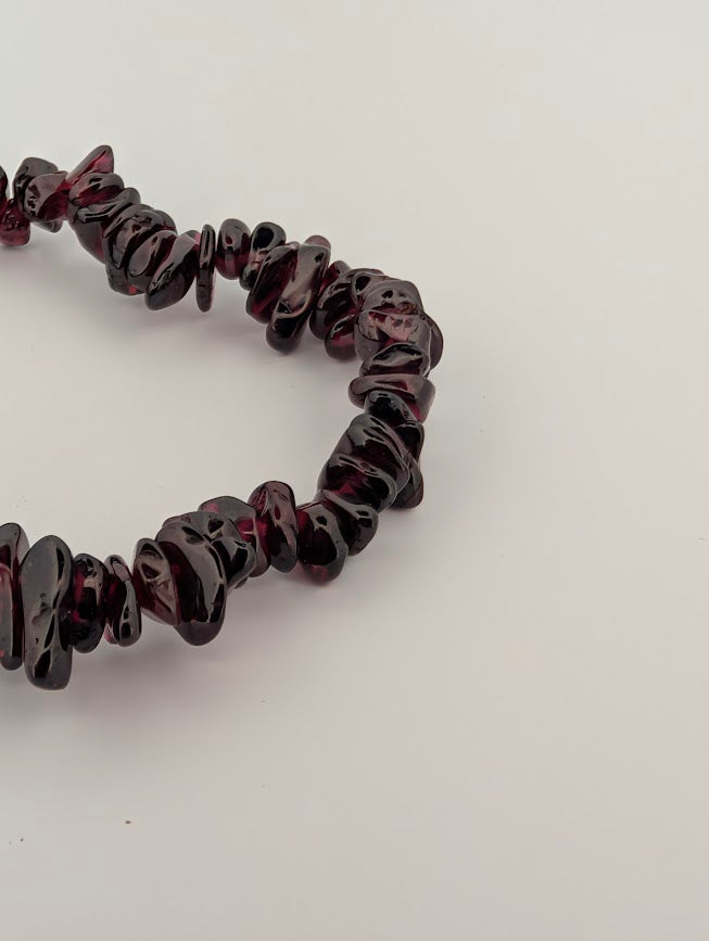 Garnet Bracelet — 8mm Round or Chip