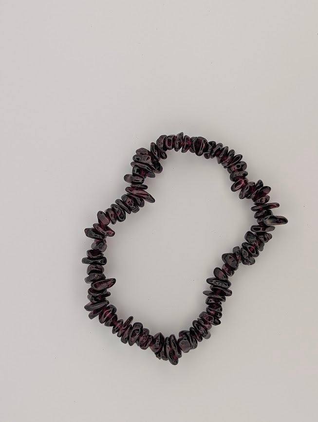 Garnet Bracelet — 8mm Round or Chip