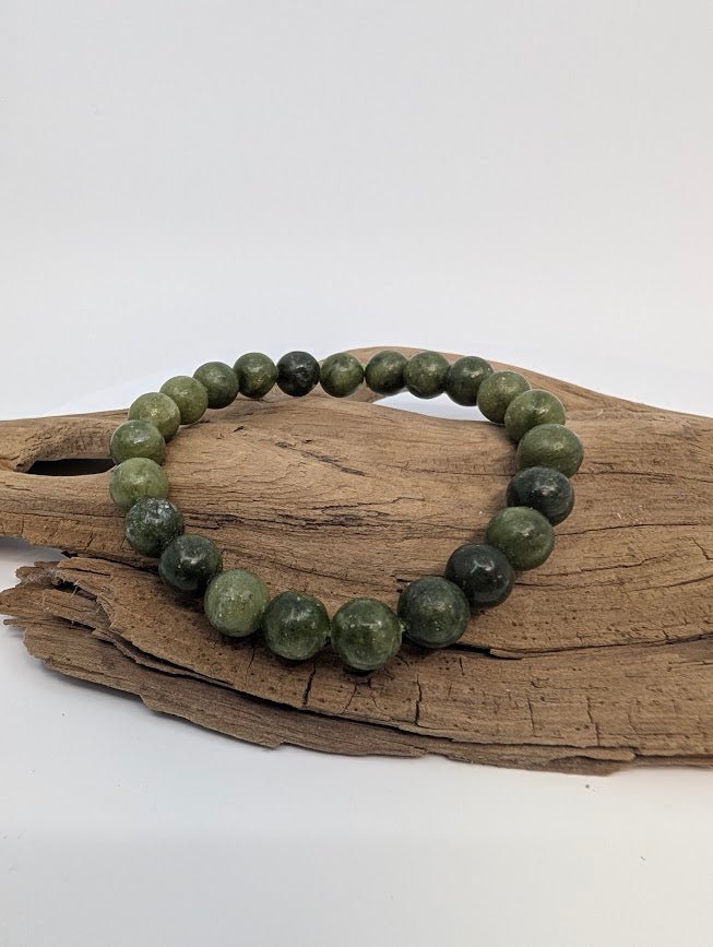 Green Jade Bracelet — 8mm Beads