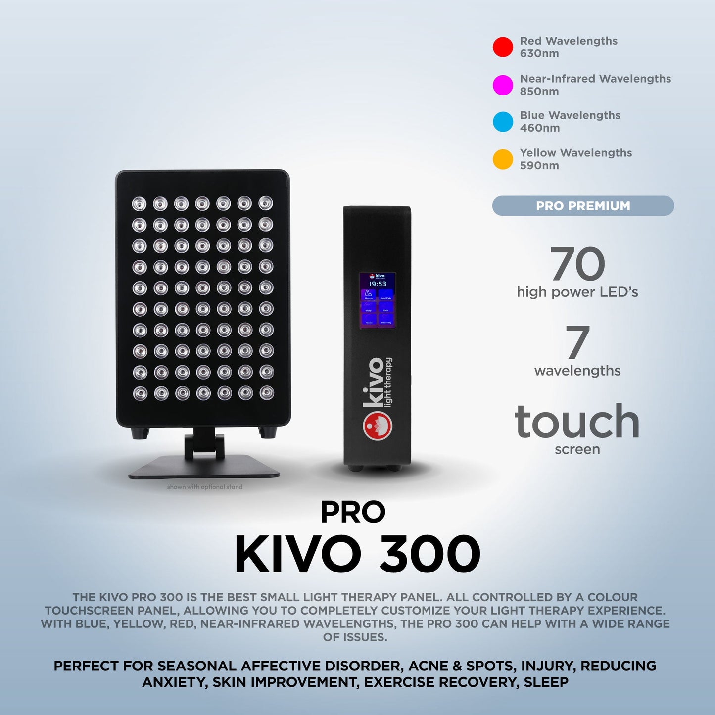 Kivo Pro 300: Ultimate Portable Red Light Therapy Panel