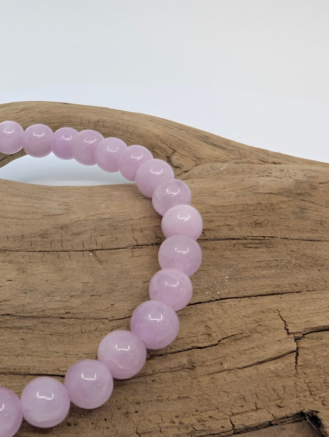 Kunzite Bracelet — 6mm Round Beads