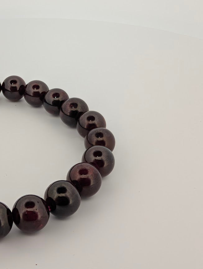 Garnet Bracelet — 8mm Round or Chip