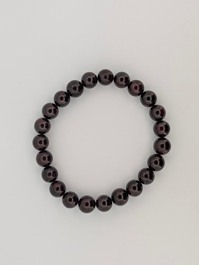 Garnet Bracelet — 8mm Round or Chip