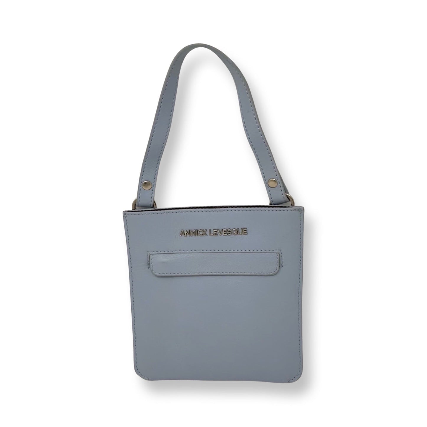 Sac à Main en Cuir Bleu Poudre, 2-en-1 | Lina