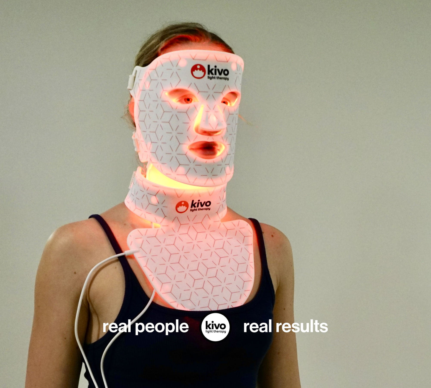 Kivo Elite Face + Neck + Chest: Red Light Therapy Mask