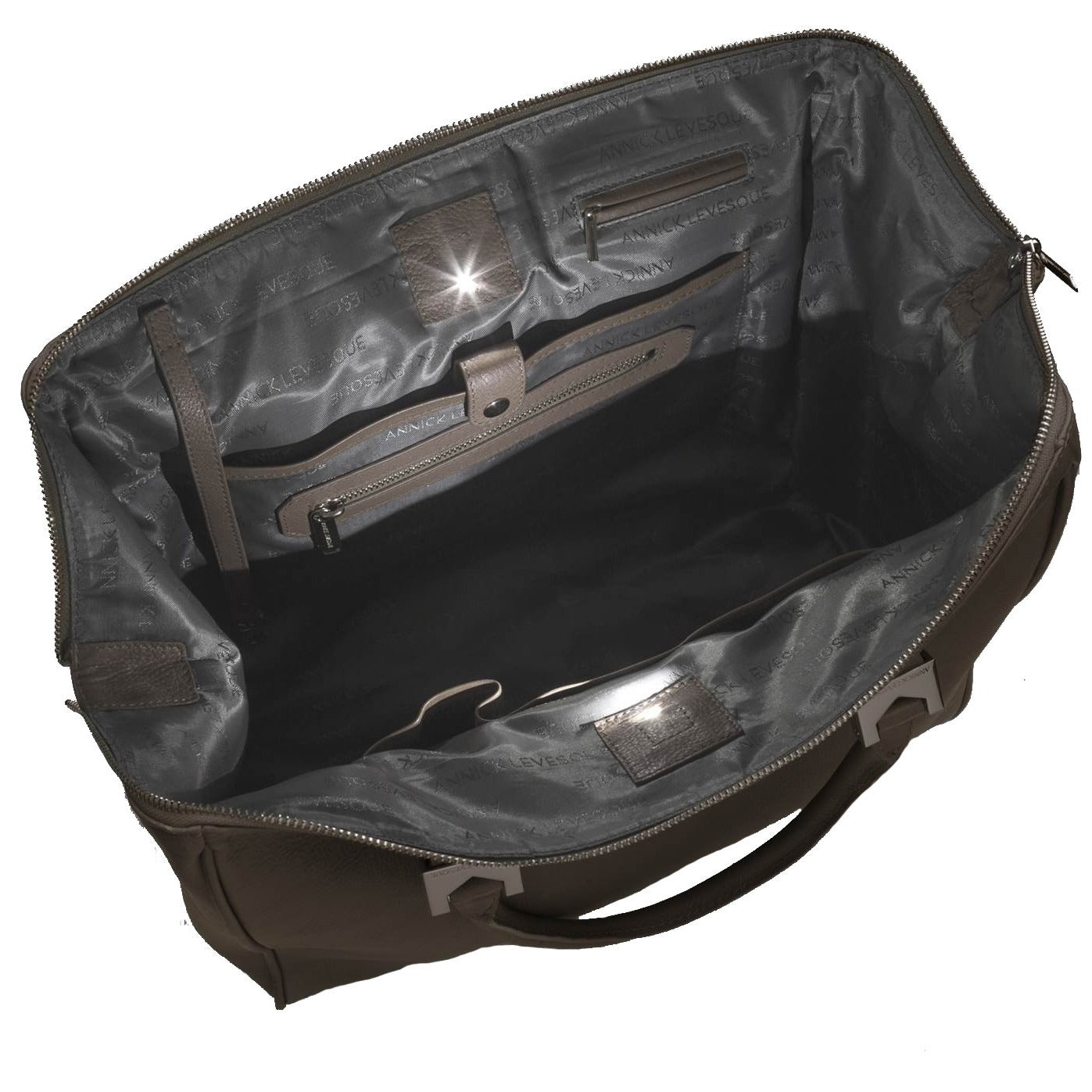 Grand Sac à Main en Cuir Verni Souple Noir | Mona