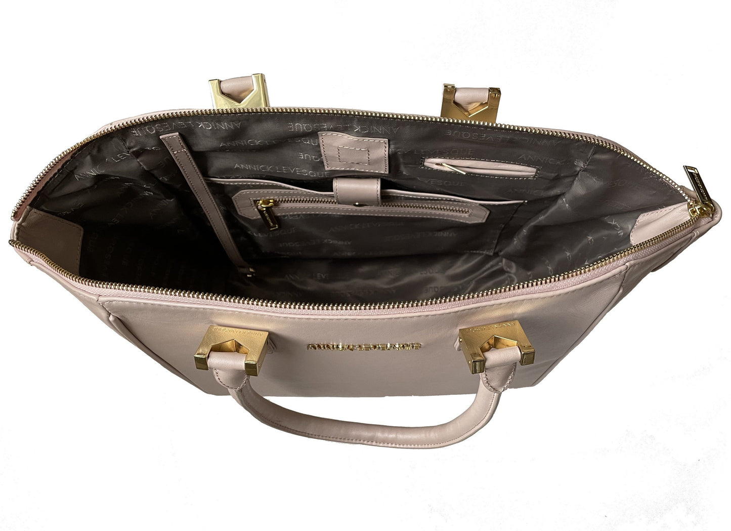 Sac à Main en Cuir rose blush | Mona Moyen