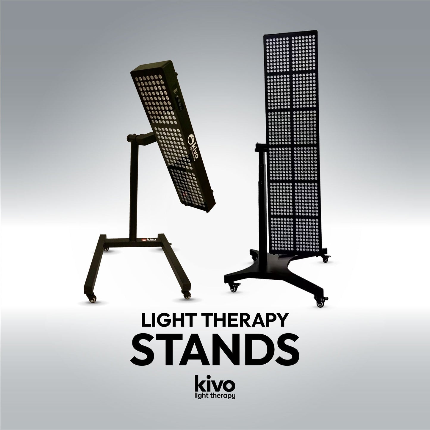 Kivo Stands: Horizontal / Vertical Mobile Stands for Red Light Panels
