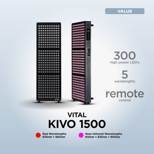 Kivo Vital 1500: Medium Wide Body Red Light Therapy Panel