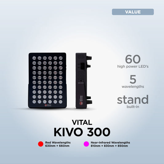 Kivo Vital 300: Portable Small Red Light Therapy Panel